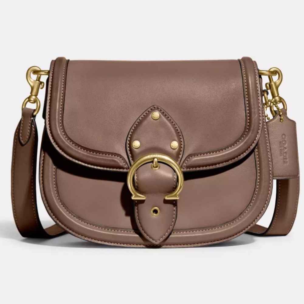 NWT Coach Beat Saddle Bag in Taupe